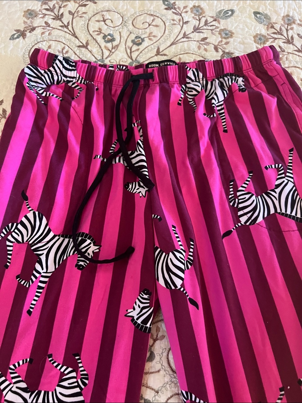 Women's Bright Pink Zebra-Print Pajama Set - Picture 8 of 8